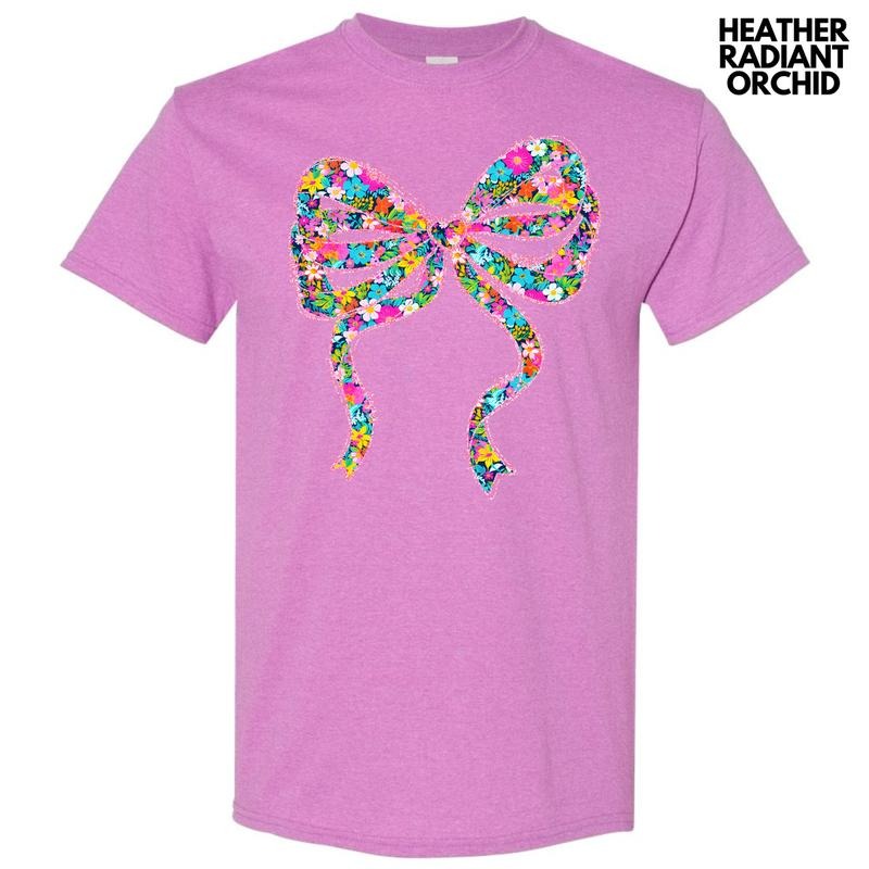 Ribbon Ditzy Floral Gildan Short Sleeve T-Shirt 'NLB' Hoodie, Sweatshirt | HypeDripTees.com