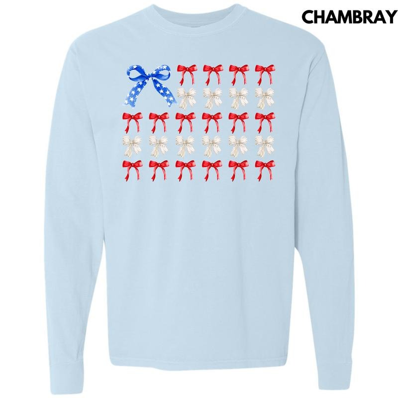 Ribbon Filled Flag Long Sleeve Comfort Colors T-Shirt 'NLB' Hoodie, Sweatshirt | HypeDripTees.com