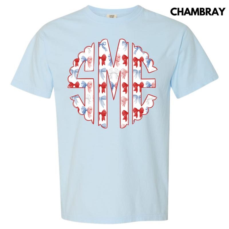 Ribbon USA Monogram Comfort Colors T-Shirt 'NLB' Hoodie, Sweatshirt | HypeDripTees.com