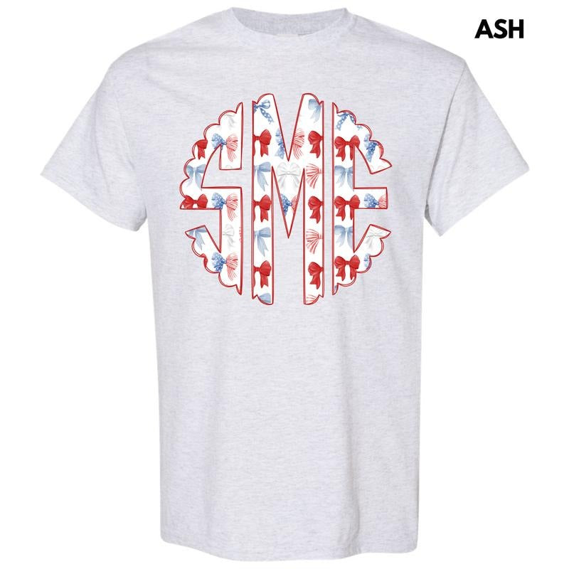 Ribbon USA Monogram Gildan Short Sleeve T-Shirt 'NLB' Hoodie, Sweatshirt | HypeDripTees.com