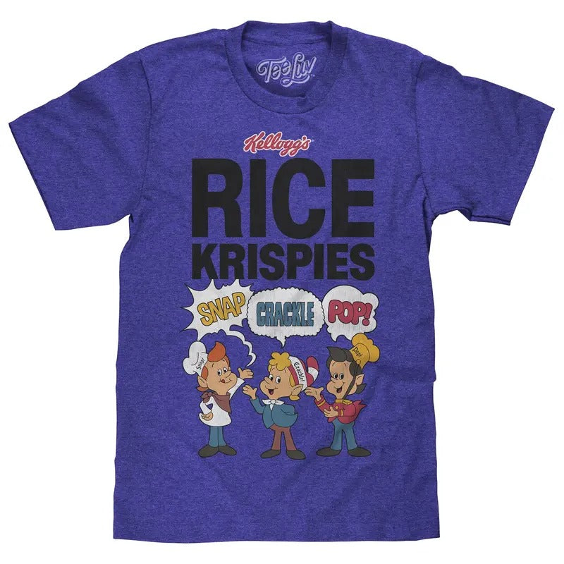 Rice Krispies Snap, Crackle, and Pop T-Shirt - Royal Blue Heather Hoodie, Sweatshirt | HypeDripTees.com
