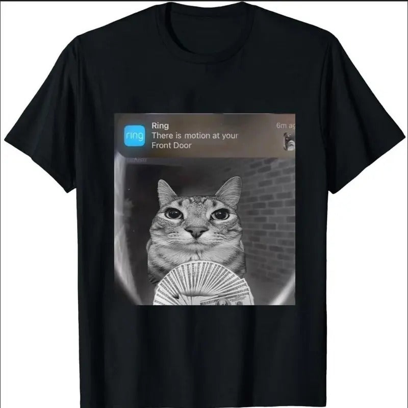 Ring Cat with Motion Meme - Funny Parody Tees Ca Shirt Meme Shirt, shirt trend 2025 Hoodie, Sweatshirt | HypeDripTees.com