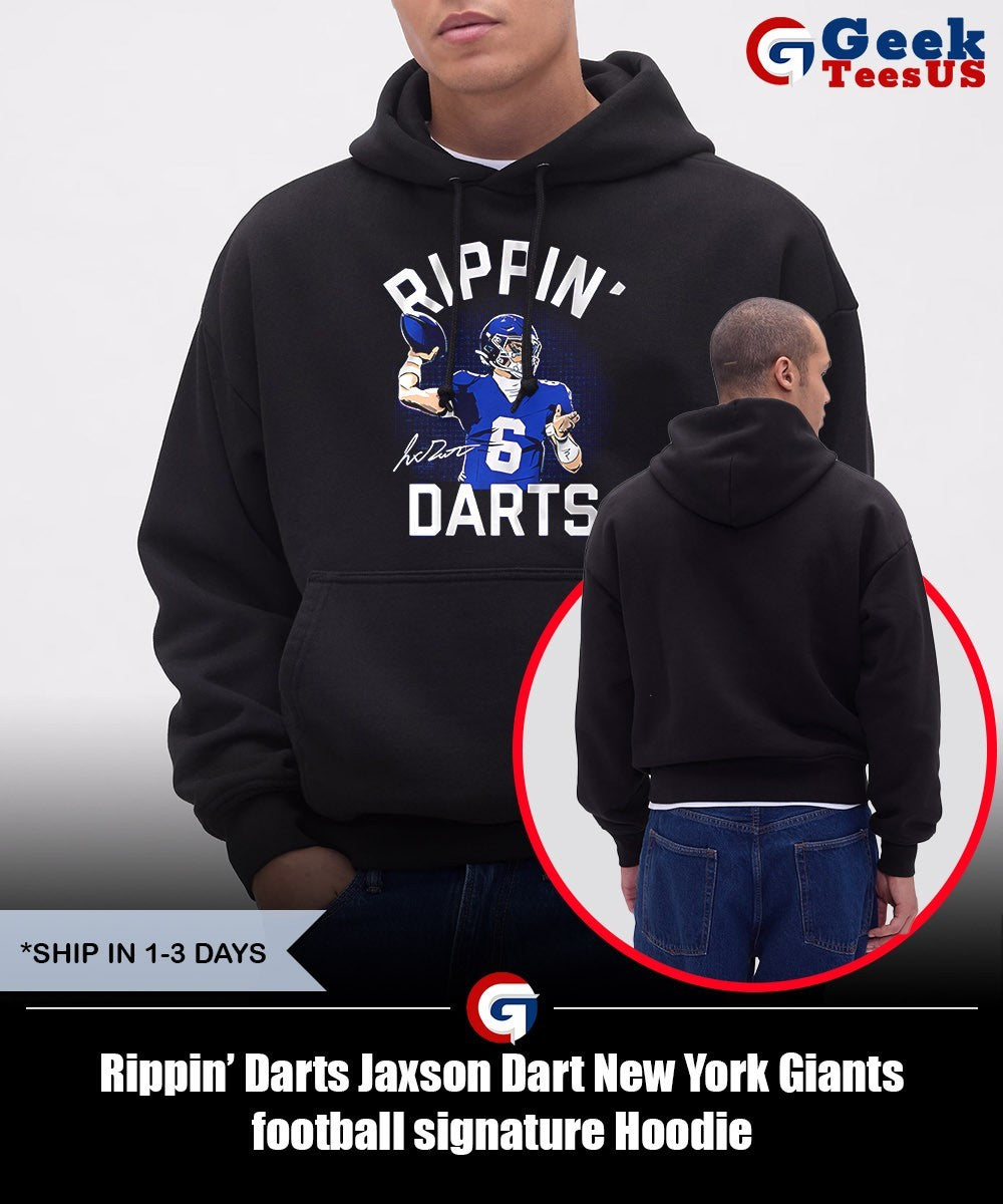 Rippin’ Darts Jaxson Dart New York Giants football signature shirt
