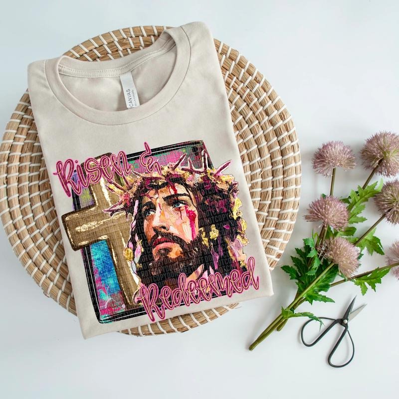 Risen & Redeemed DTF Transfers - THIS IS NOT A SHIRT Hoodie, Sweatshirt | HypeDripTees.com