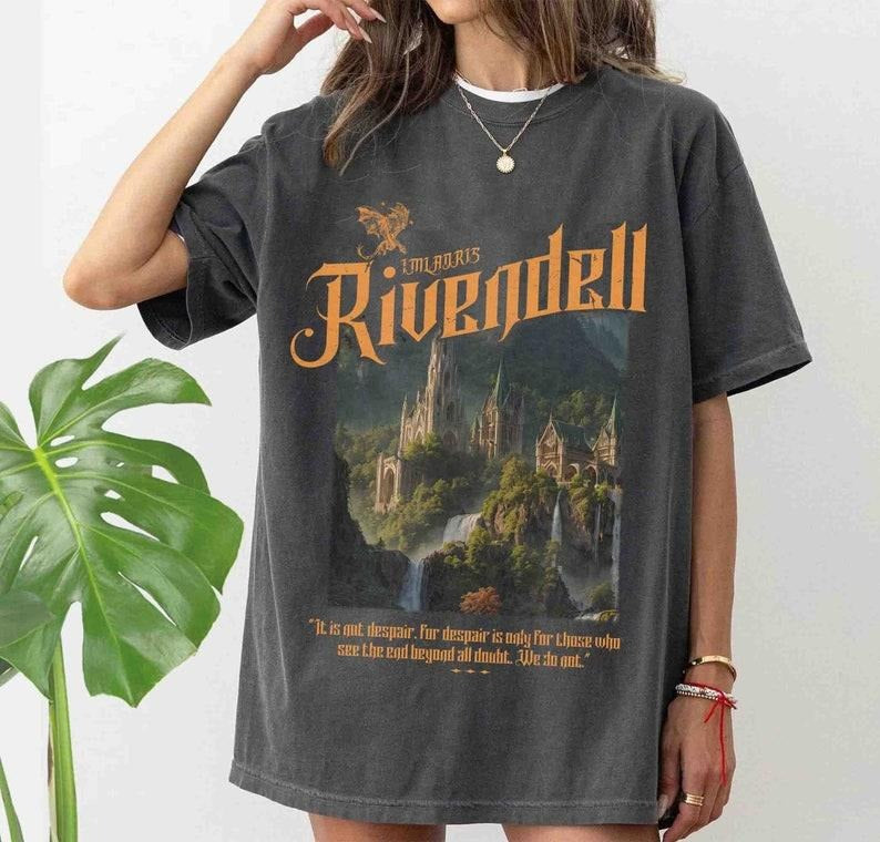 Rivendell Shirt, Lord of The Rings Shirt, Lotr Shirt, The Fellowship Shirt, Lotr Gift, The Shire Clothing Cotton Hoodie,...