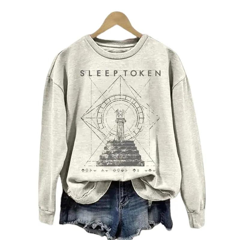 Rock Band Print Cozy Sweatshirt, Hoodie, Sleep Token Merch style 12 Cotton Womenswear T-Shirts | HypeDripTees.com