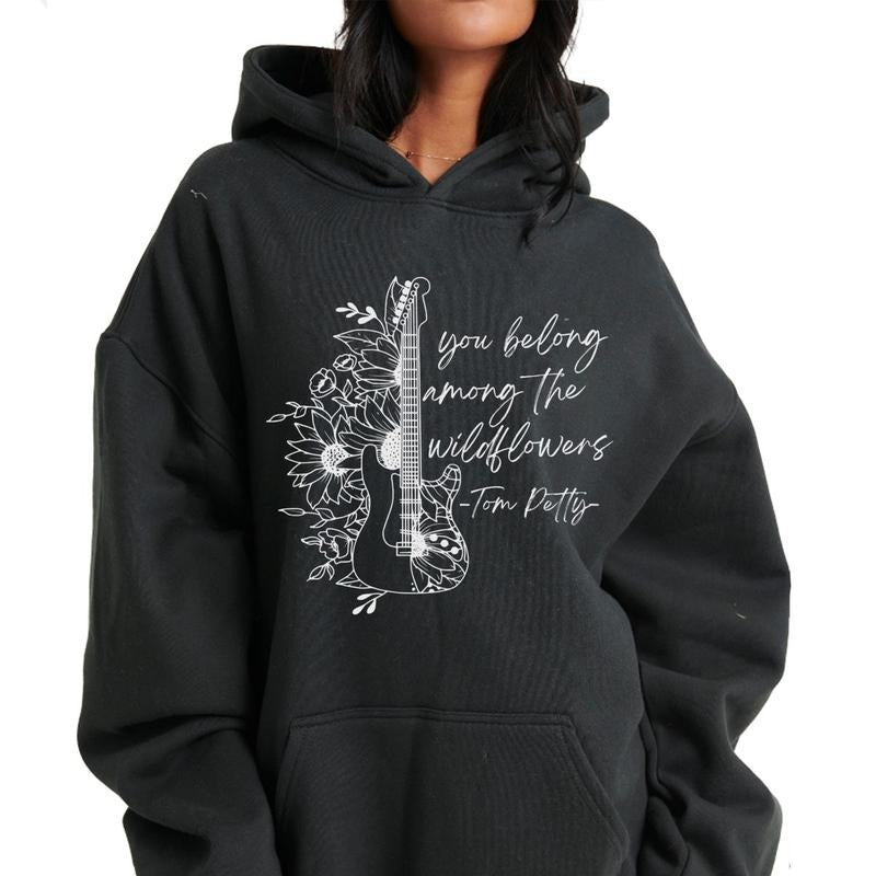 Rock Band Wildflowers Shirt, Lyric Inspired Hoodie, Classic Rock, Unisex Sweater Pullover Tee Sweatshirt | HypeDripTees.com