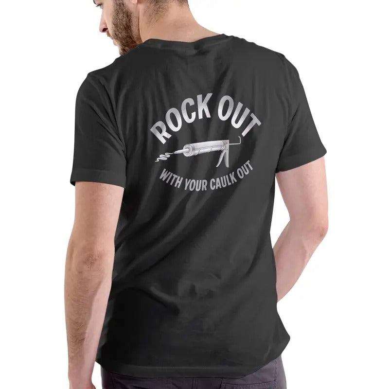 Rock Out Funny T-Shirt Unisex Cotton Casual Relaxed Fit with Graphic Text Design Hoodie, Sweatshirt | HypeDripTees.com