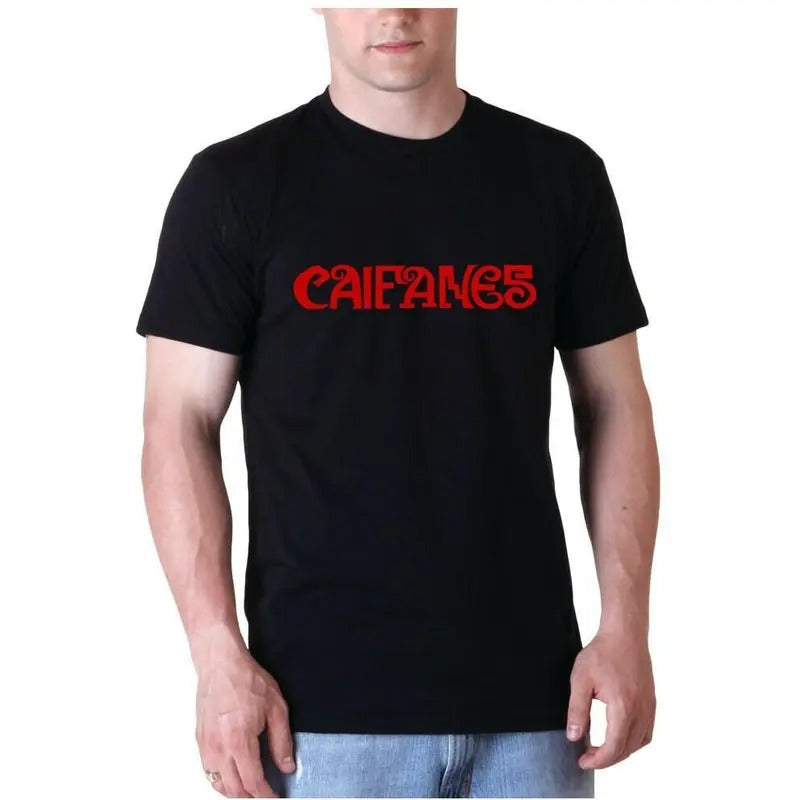Rock en español: Caifanes Red Text Mens T-Shirt Casual Crewneck Hoodie, Sweatshirt | HypeDripTees.com