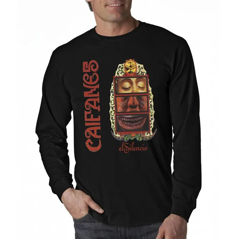 Rock en español Caifanes el silencio long sleeve mens t-shirt Casual Classic Cotton Crewneck Hoodie, Sweatshirt