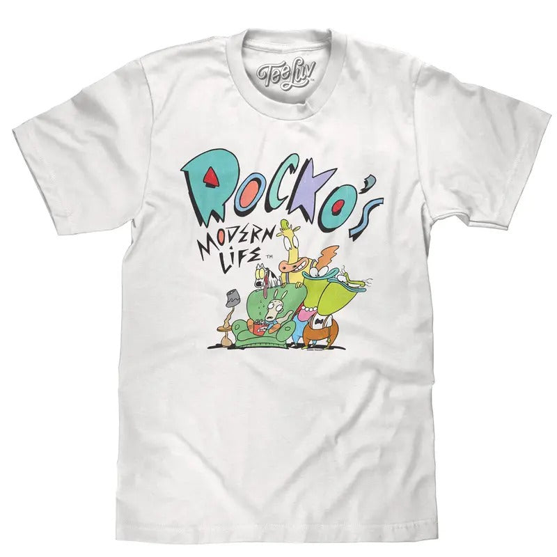 Rocko's Modern Life T-Shirt - White   90s graphic tees Hoodie, Sweatshirt | HypeDripTees.com