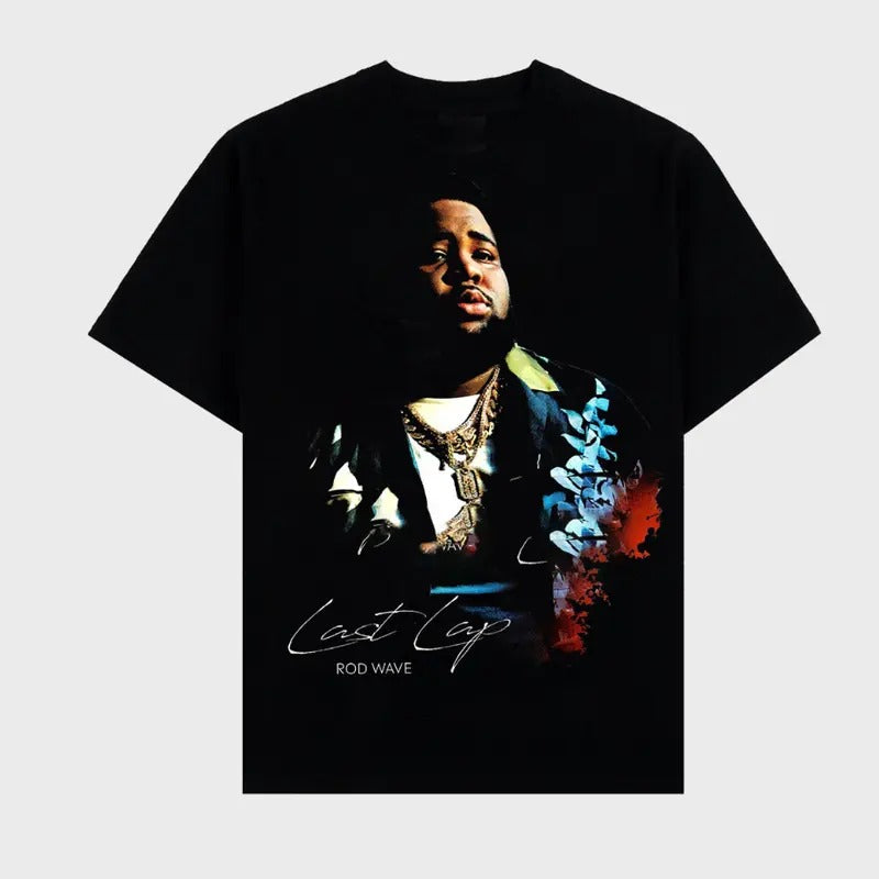 Rod Wave Last Lap Graphic Tour 2024 Rap Tee Shirt Big Face Retro Top Streetwear Hoodie, Sweatshirt | HypeDripTees.com