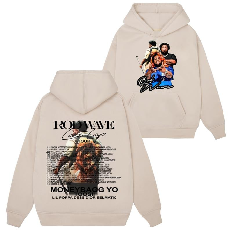 Rod Wave Last Lap Tour Sweatshirt Hoodie Tshirt, 2 Sides Rapper T-Shirt Sweatshirt Hoodie, Shirt for Fan, Unisex Cotton...