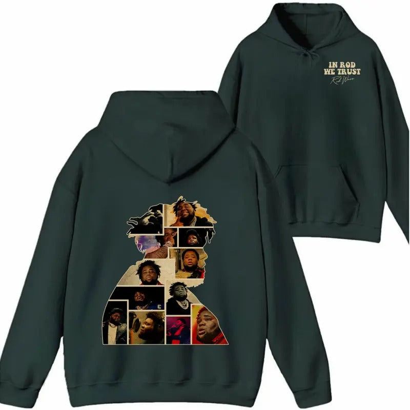 Rod Wave image, In Rod We Trust Hoodie Sweatshirt T shirt For Women For Men, Size S To 3XL | HypeDripTees.com
