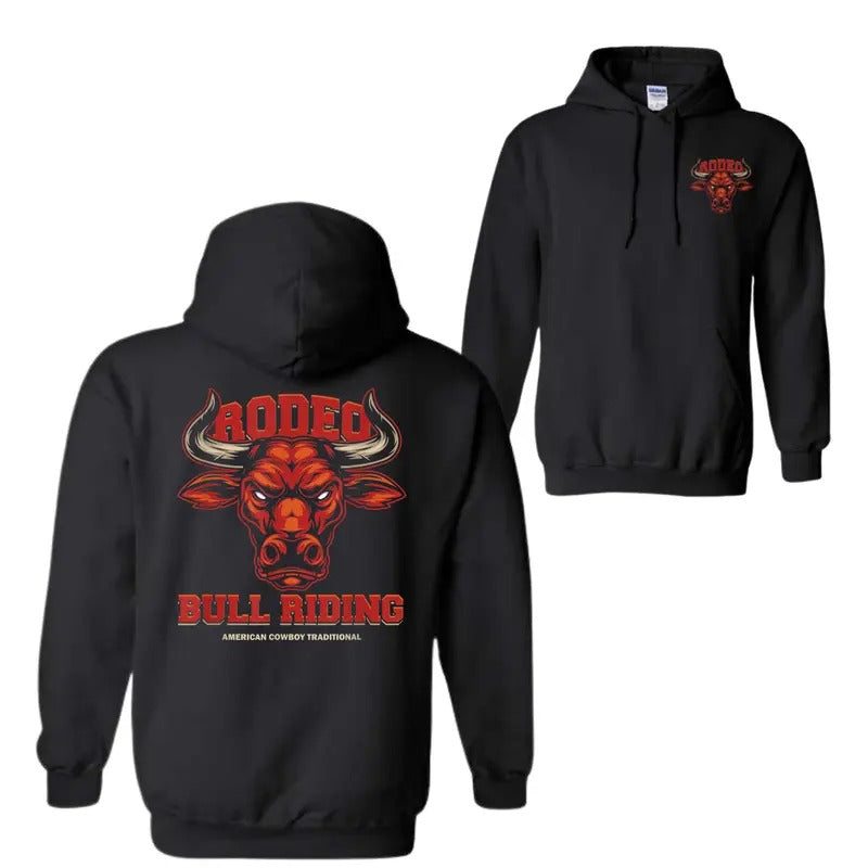 Rodeo Bull Repties, Cowboy Western 2 Sided T-Shirt Sweatshirt Hoodie, For Men And Women, Trendy Shirt | HypeDripTees.com