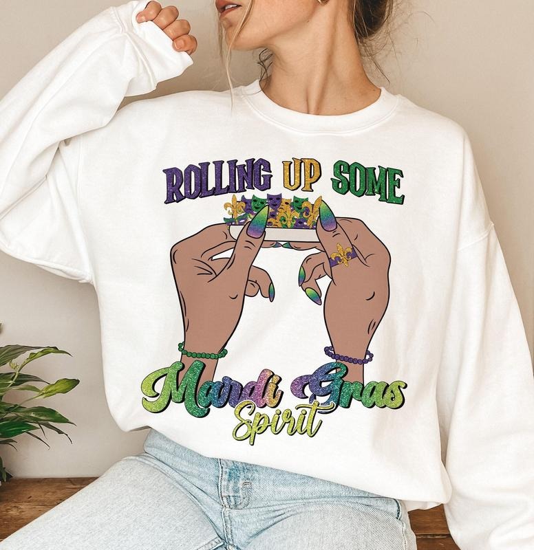 Rolling Up Some Mardi Gras shirt Hoodie, Sweatshirt | HypeDripTees.com