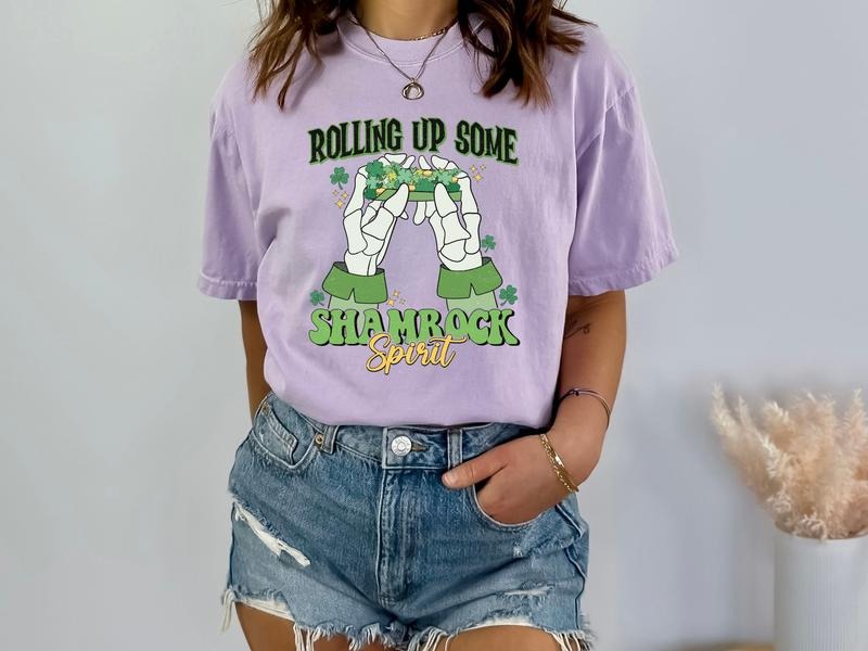 Rolling Up Some Shamrock Spirit TShirt Hoodie, Sweatshirt | HypeDripTees.com