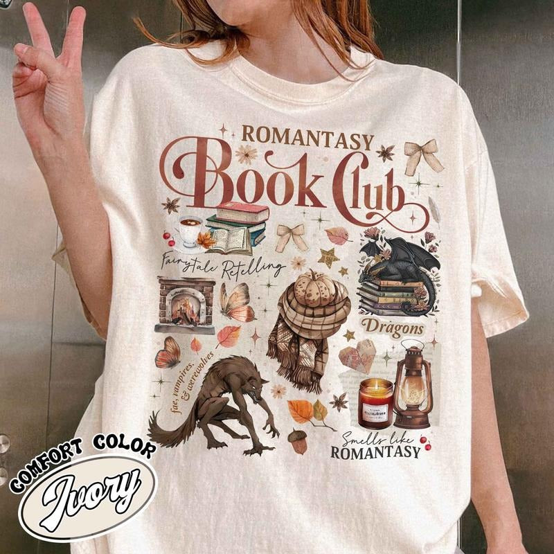 Romantasy Reader Book Club Romantasy Book Club Shirt Fall Book Shirt Fall Love Reading Fall Book Club Shirt Fall Bookish Shirt T-Shirts, Hoodie, Sweatshirt