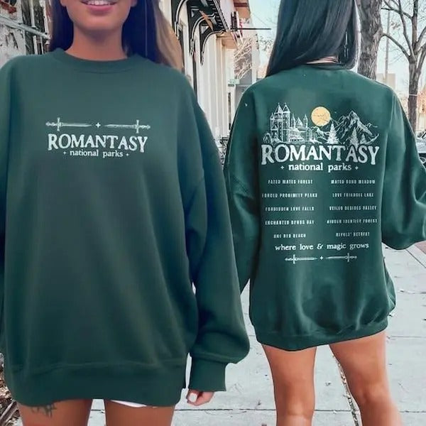 Romantasy Reader Sweatshirt | Fantasy Romance Reader Bookish Merch Book Tropes Shirt Romance Reader ACOTAR Fourth Wing...