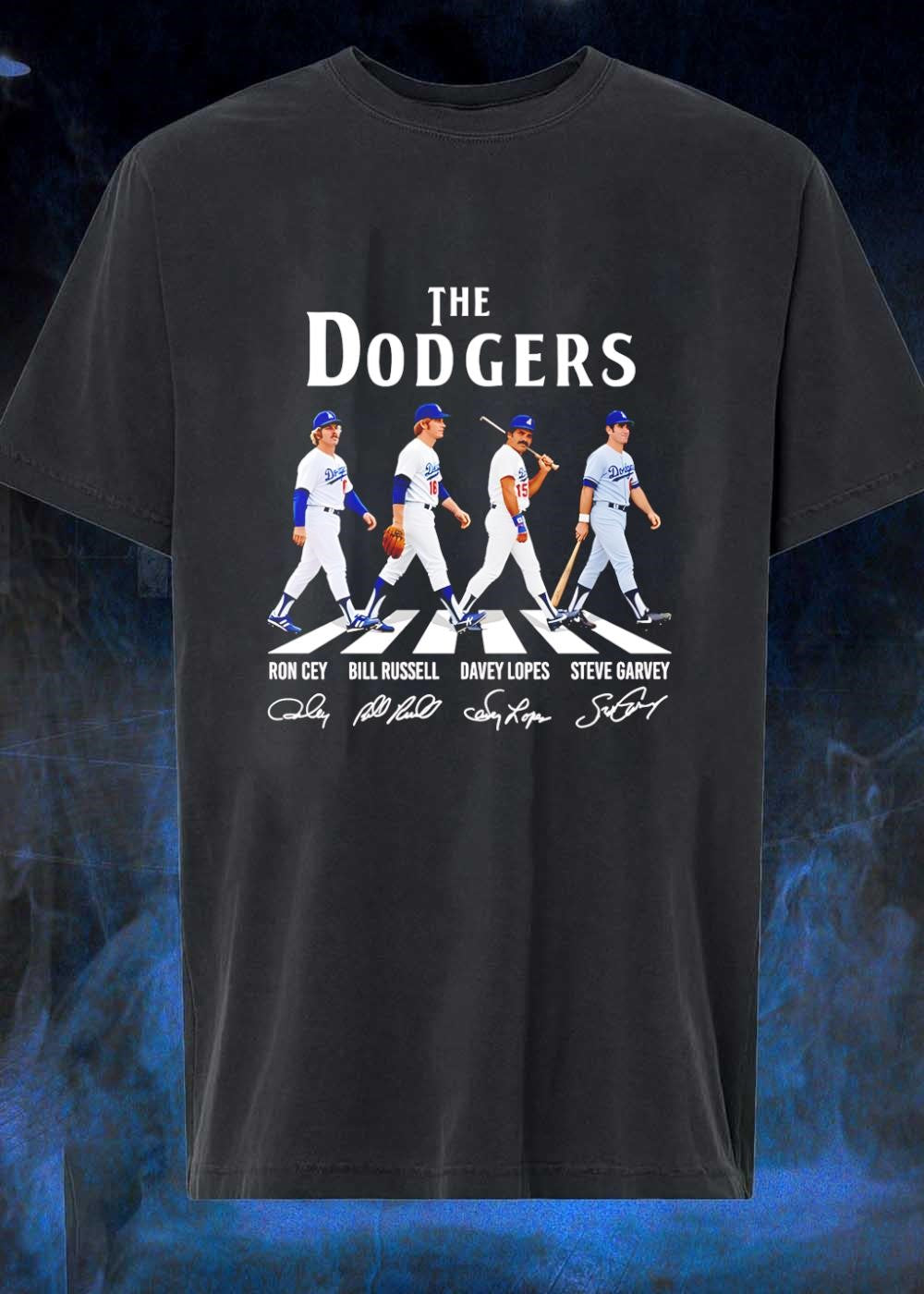 Ron Cey Bill Russell Davey Lopes Steve Garvey Walking the Dodgers T-Shirt