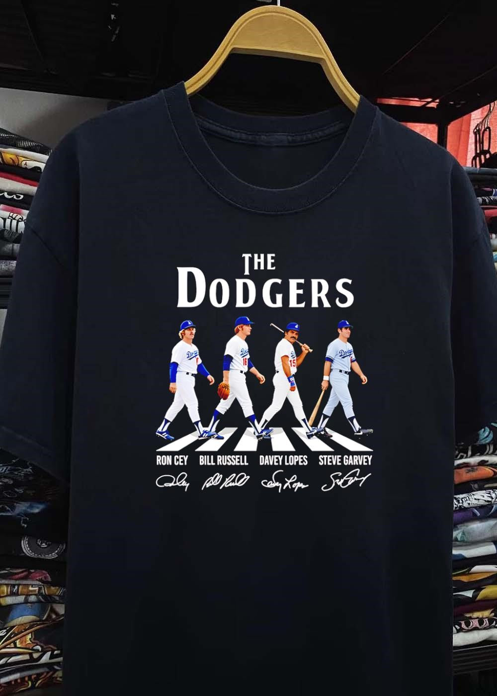 Ron Cey Bill Russell Davey Lopes Steve Garvey Walking the Dodgers T-Shirt