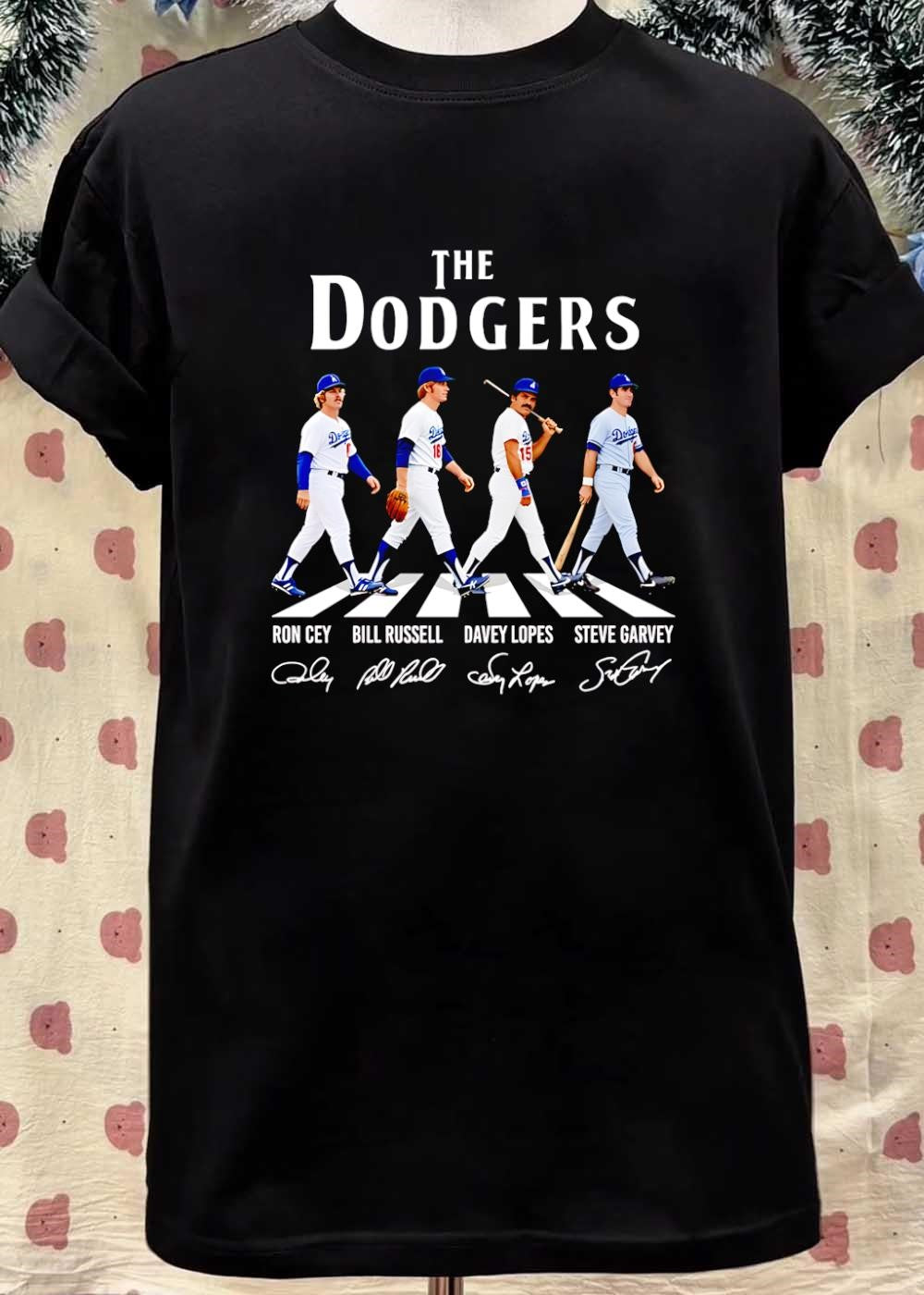 Ron Cey Bill Russell Davey Lopes Steve Garvey Walking the Dodgers T-Shirt
