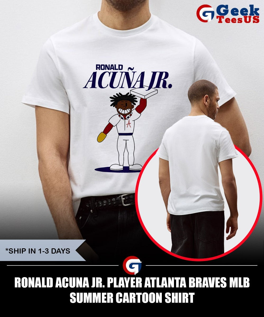 Ronald Acuna Jr. player Atlanta Braves MLB Summer cartoon shirt