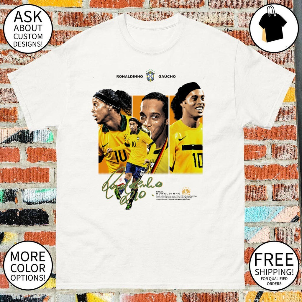 Ronaldinho Gaucho Brazil Soccer player World Cup 2026 signature shirt