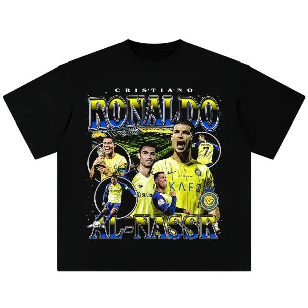 Ronaldo Nassr T-Shirt, Ronaldo Vintage Graphic Tees, Unisex Soccer Shirt, Sport Merch, Gift For Fan, Cotton comfort...