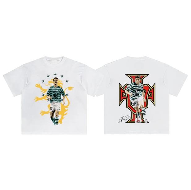 Ronaldo Sporting T-Shirt, Ronaldo 2-Sided Vintage Graphic Tees, Unisex Soccer Shirt, Sport Merch, Gift For Fan, Cotton...
