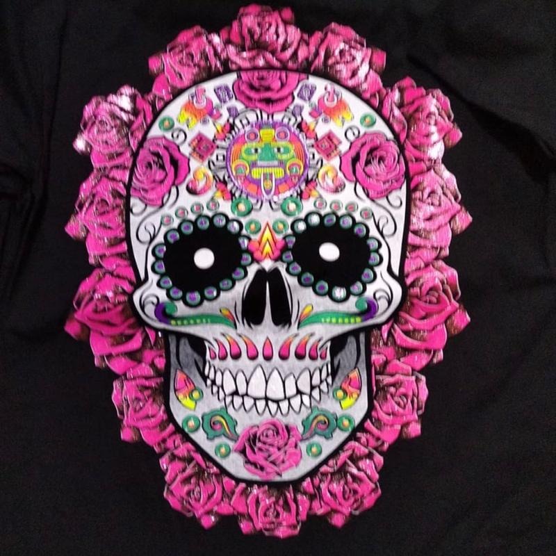 Roses skull t-shirt Cotton Casual Hoodie, Sweatshirt | HypeDripTees.com