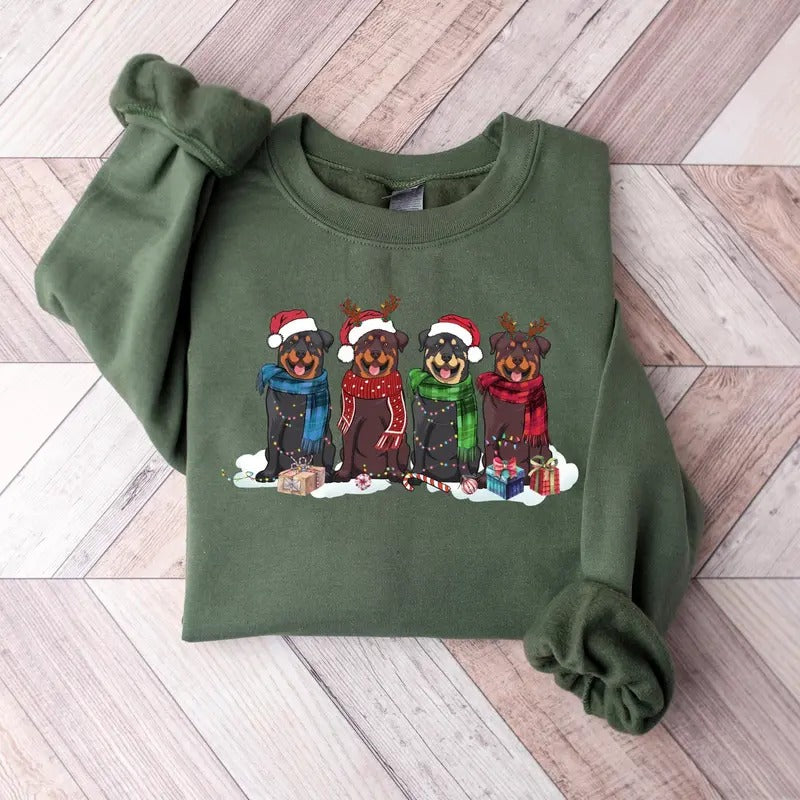 Rottweiler Dog Dog Shirt Rottweiler Dog Lover New Year Shirt Xmas T-Shirts, Hoodie, Sweatshirt