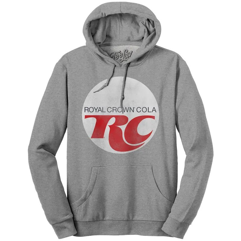 Royal Crown Cola Hooded Sweatshirt - Oxford Gray T-Shirts, Hoodie | HypeDripTees.com