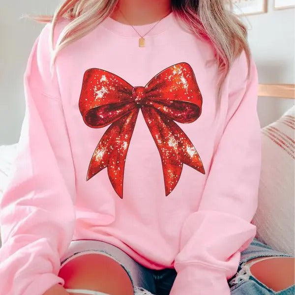 Ruby Red Bow Shirt, Ruby Red Bow ~ Unisex Apparel Relaxed Fit Printed in the USA Clothing Womenswear Casual and...