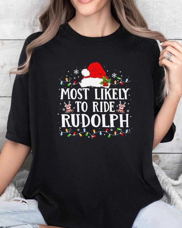 Rudolph Reindeer Matching Christmas Sweatshirt, Rudolph Ugly Xmas Shirt,  Rudolph Xmas Shirt, Christmas Movie Shirt,...