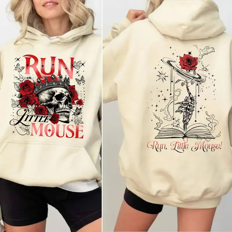 Run Little Mouse Sweatshir, Smut Reader, Dark Romance T Shirt, Haunting Adeline Hoodie, Book Lover Gift Bookish Shirt...