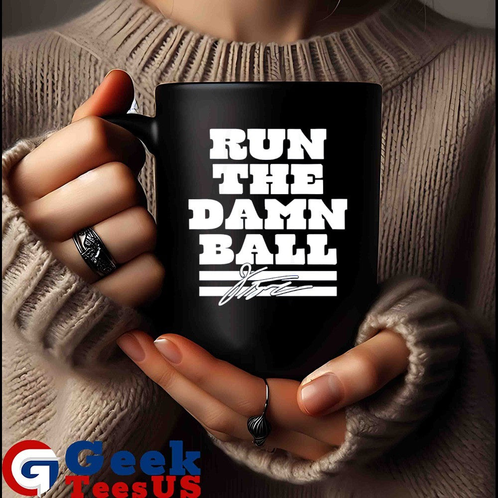 Run the Damn Ball Jonathan Taylor Indianapolis Colts football signature shirt