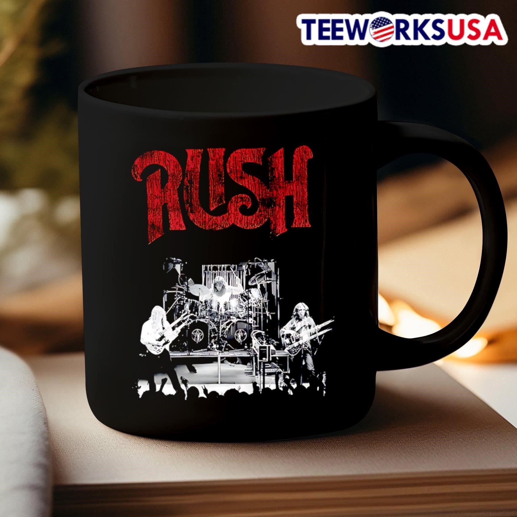 Rush Band Live Concert Performance Graphic T-Shirt