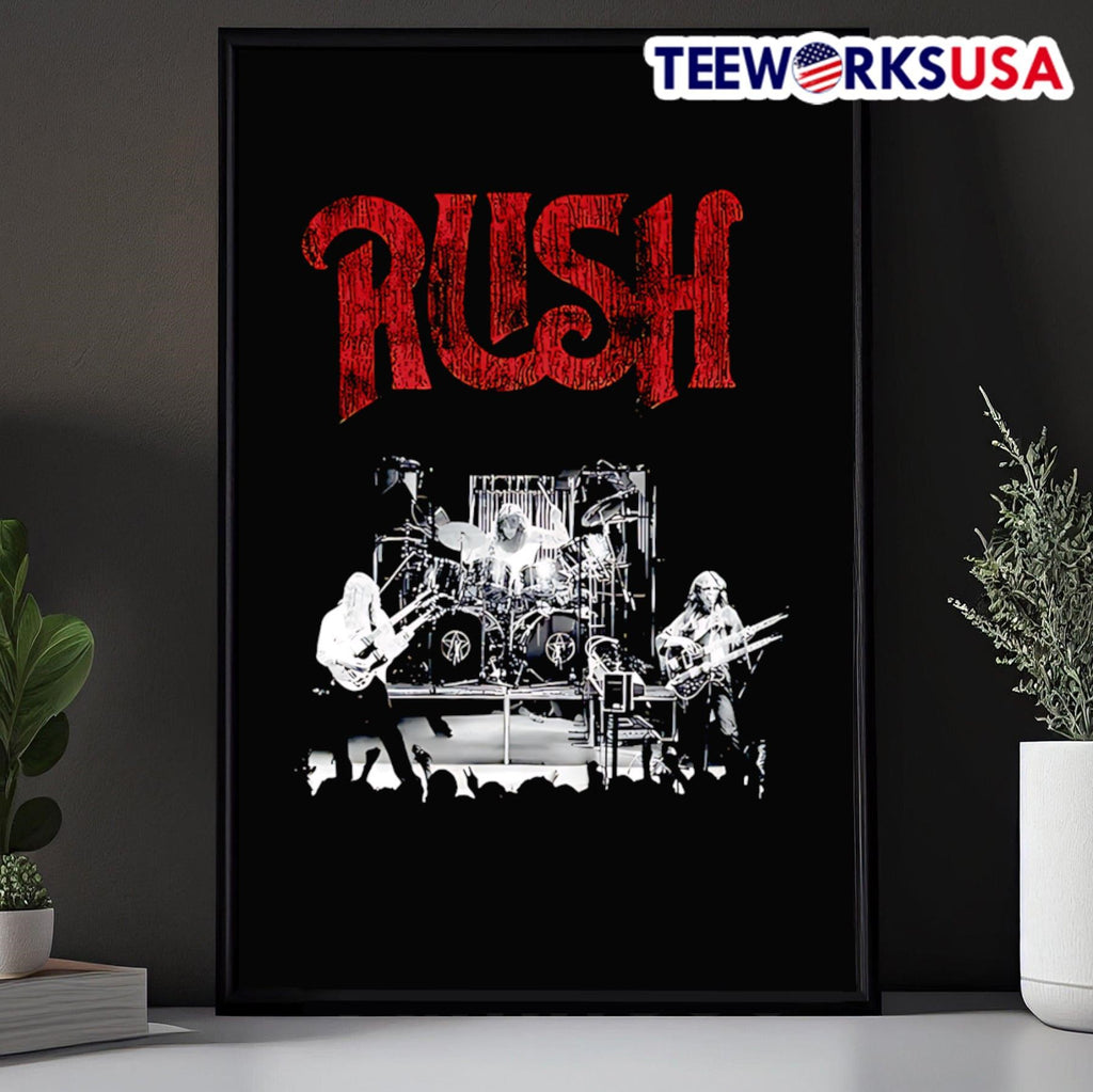 Rush Band Live Concert Performance Graphic T-Shirt