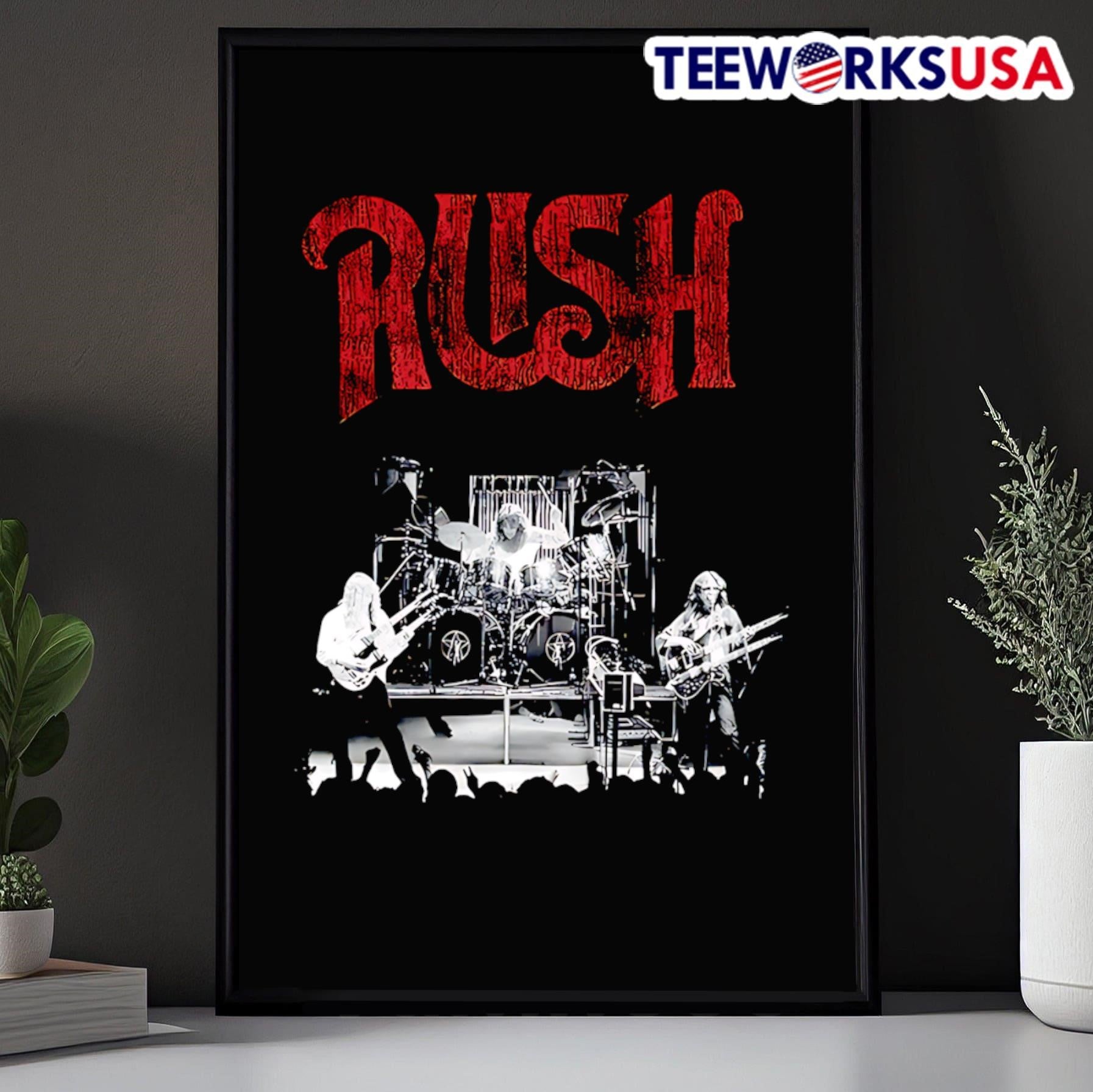 Rush Band Live Concert Performance Graphic T-Shirt