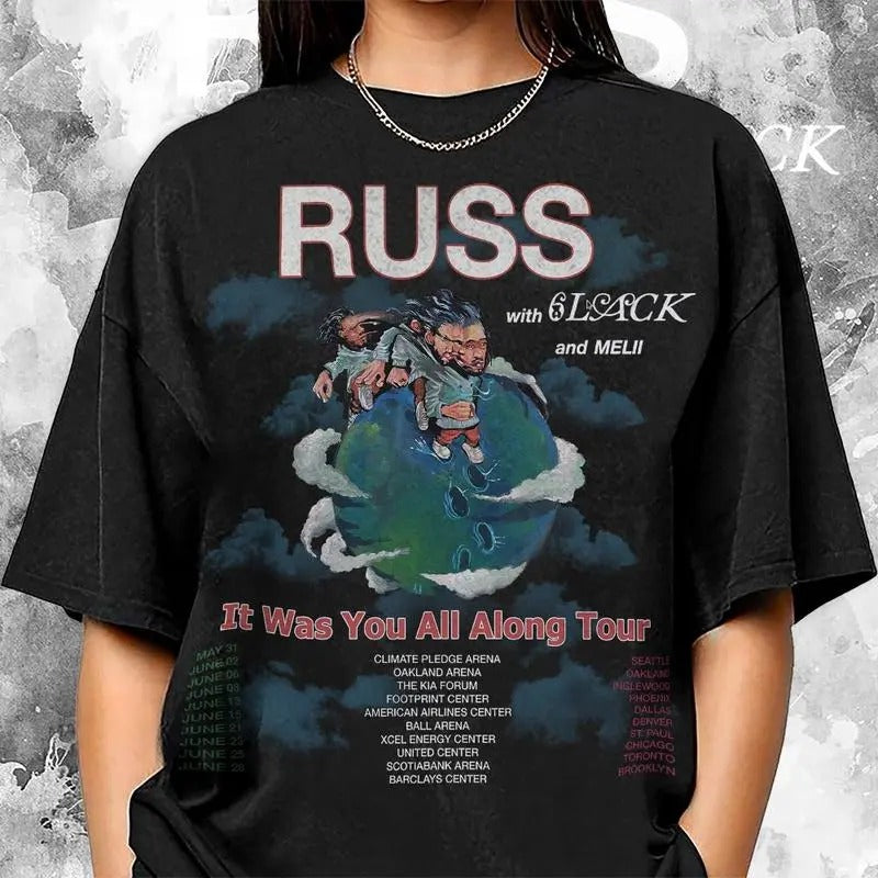 Russ It Was You All Along Tour 2024 Tour Shirt Hoodie, Sweatshirt | HypeDripTees.com
