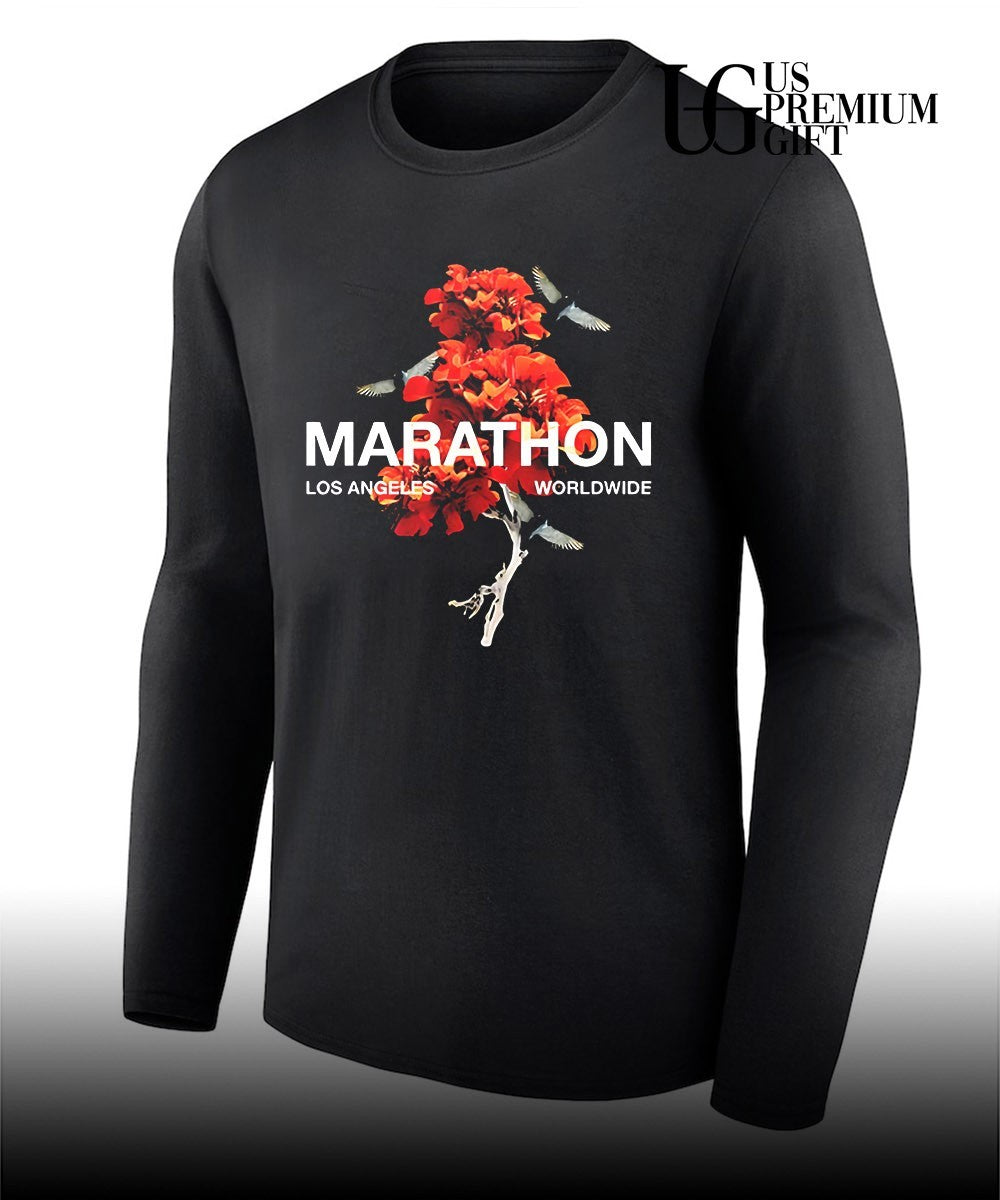 Ryan Clark wearing Marathon Los Angeles Worldwide shirt