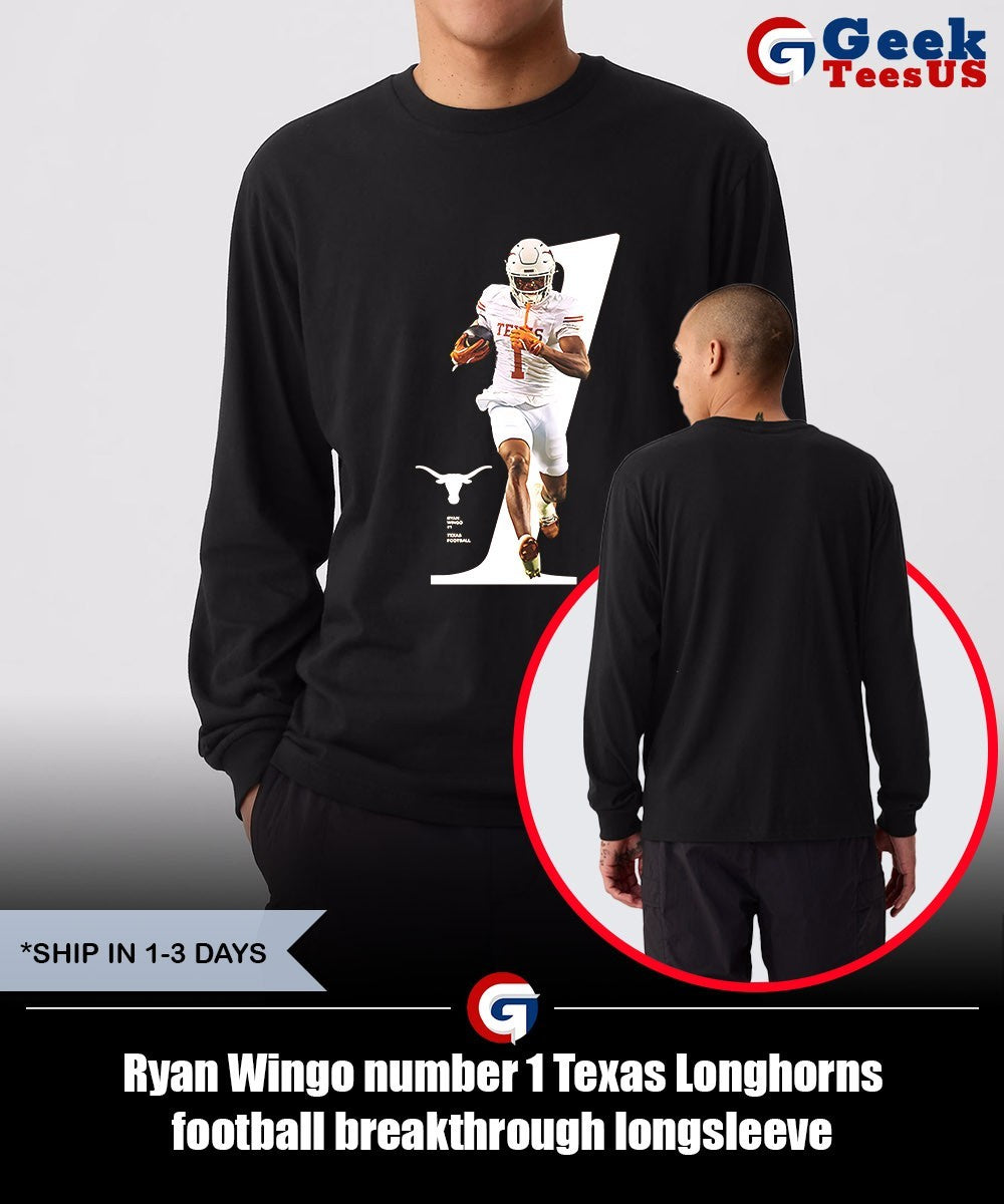 Ryan Wingo number 1 Texas Longhorns football breakthrough shirt