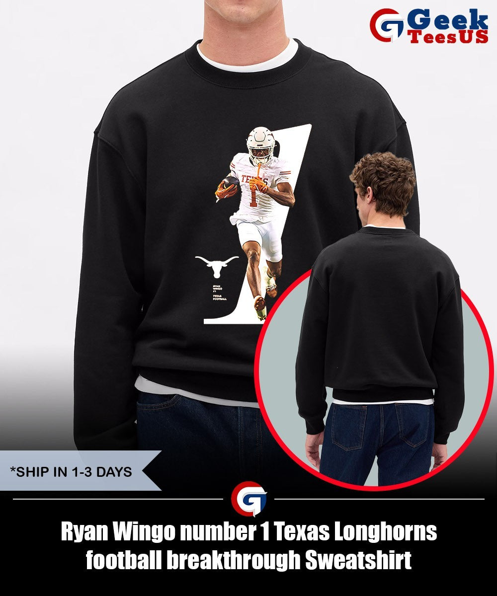 Ryan Wingo number 1 Texas Longhorns football breakthrough shirt