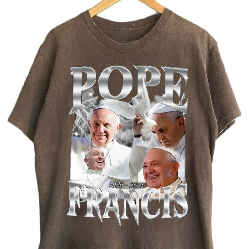 [SALE OFF 50%] RIP Pope Francis Shirt, Pope Francis Graphic T-Shirt, Vatican Angel Shirt, Thank You Father Shirt Unisex...