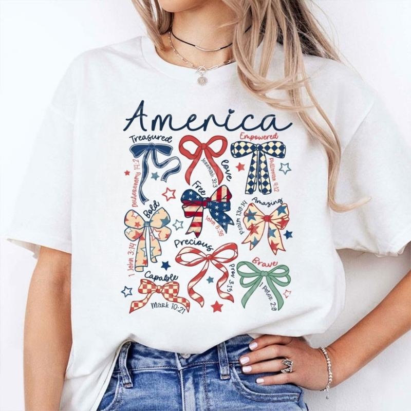 God Says You Are T-Shirt, Sweatshirt, Coquette America Graphic, Bible Verse 4th of July Shirt, USA Flag 1776 Patriotic...