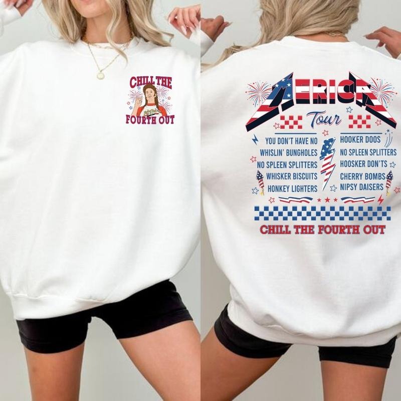 Merica Tour T-Shirt, Sweatshirt, Joe Dirt 4th of July Graphic Tee, Patriotic Independence Day Shirt for Men & Women Hoodie