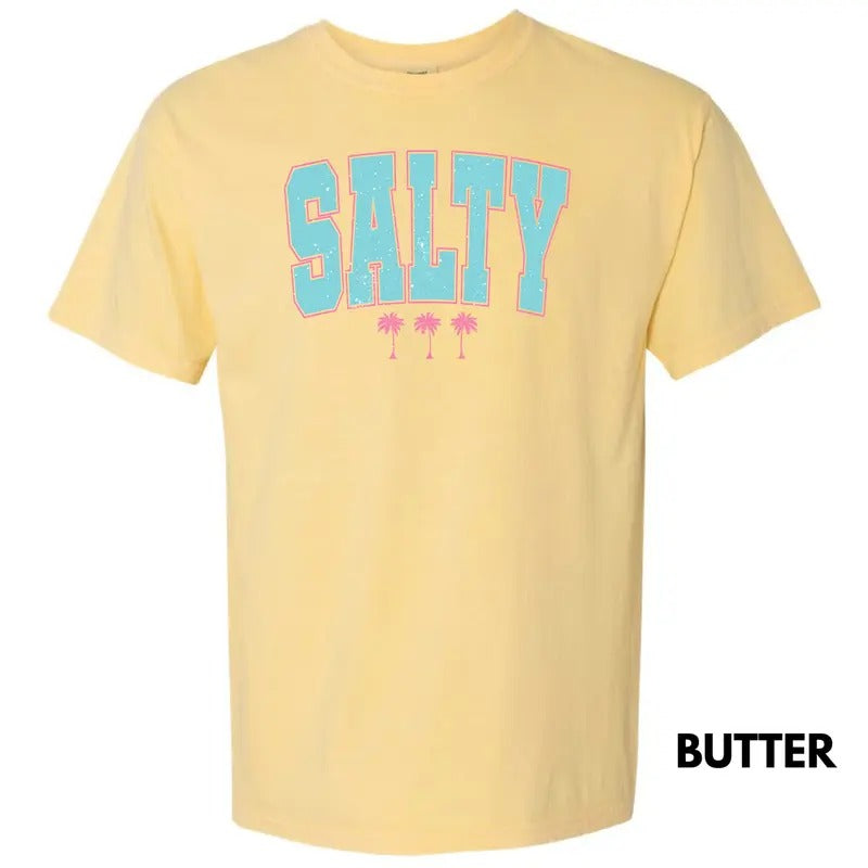 SALTY Varsity Letter Comfort Colors T-Shirt 'NLB' Hoodie, Sweatshirt | HypeDripTees.com