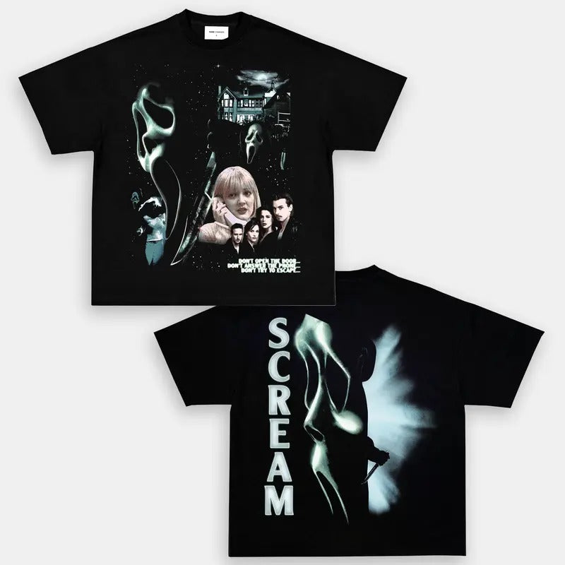 SCREAM TEE Trending Movie T shirt Vintage 90s T-shirt gift for Movie fans gift for him gift for her unisex T-shirt...