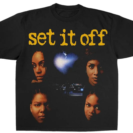 "SET IT OFF 1996" TEE - VINTAGE BOOTLEG Graphic Unisex T-Shirt Menswear Retro